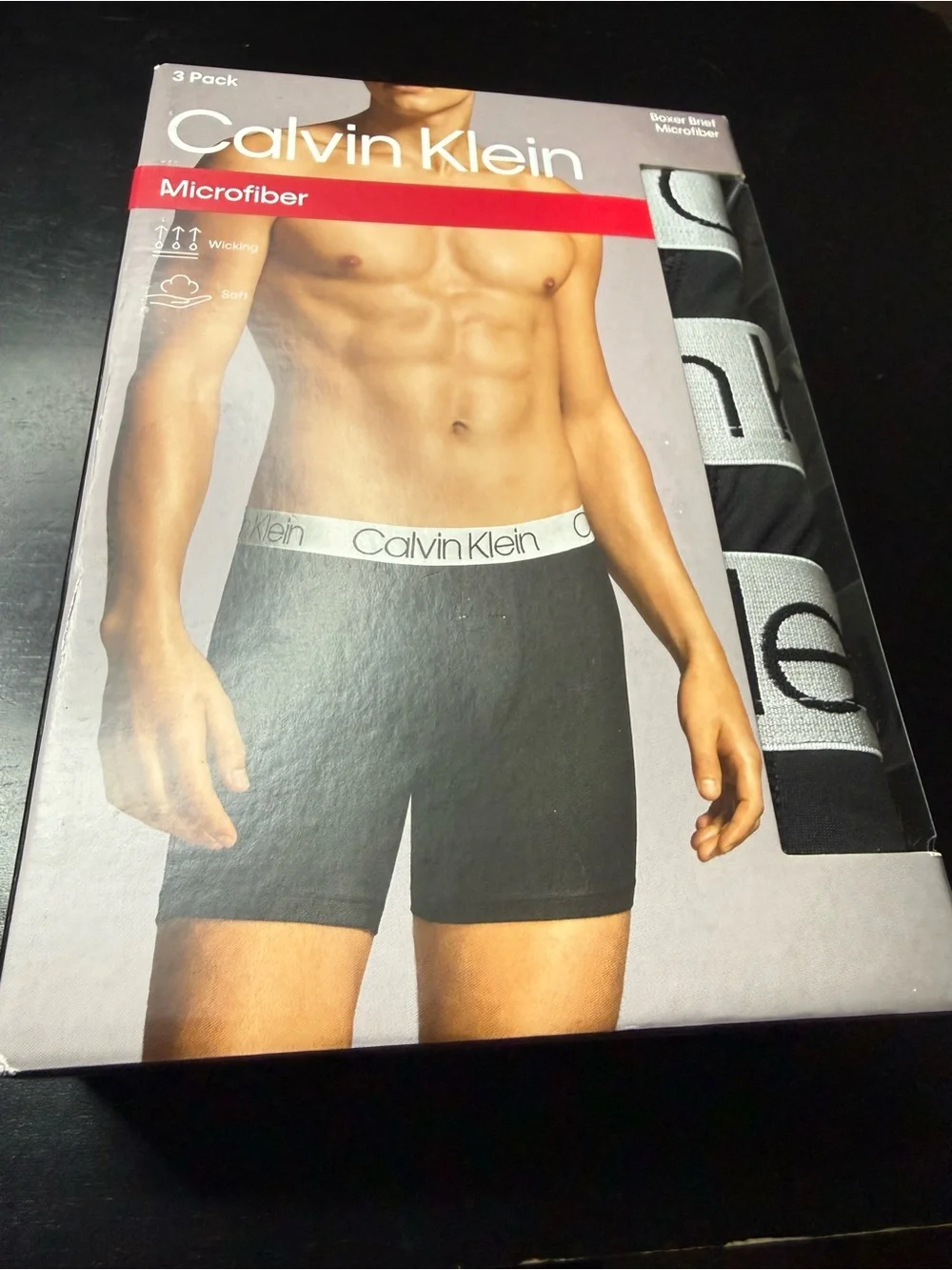 Calvin Klein Men's Black Microfiber Boxer Briefs - 3 Pack